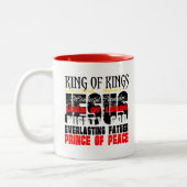 Die Namen Jesu Jesaja 9:6 Christlich Zweifarbige Tasse (Links)