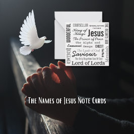 Die Namen Jesus Mitteilungskarte