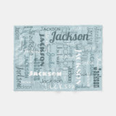 Die Namen-moderne Typografie des Robin-Ei-blauer Fleecedecke (Vorderseite (Horizontal))