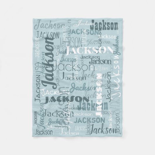 Die Namen-moderne Typografie des Robin-Ei-blauer Fleecedecke (Vorderseite)