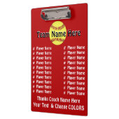 Die Namen-Softball-Trainer-Geschenk-Ideen alles Klemmbrett (Links)