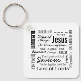 Die Namen von Jesus-Skripttext Schlüsselanhänger