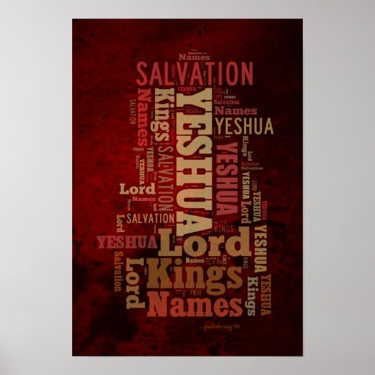 Die Namen von Yeshua/Jesus Collage Poster (Vorne)