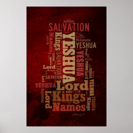 Die Namen von Yeshua/Jesus Collage Poster