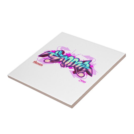 Die Namensemma in GraffitiKeramik Fliese (Seite)