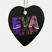 Die Namenseva in 3D beleuchtet (Fotografie) Keramik Ornament (Links)