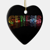 Die Namensgenese in 3D beleuchtet (Fotografie) Keramikornament (Rechts)