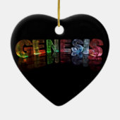 Die Namensgenese in 3D beleuchtet (Fotografie) Keramikornament (Hinten)