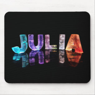Die Namensjulia in 3D beleuchtet (Fotografie) Mousepad