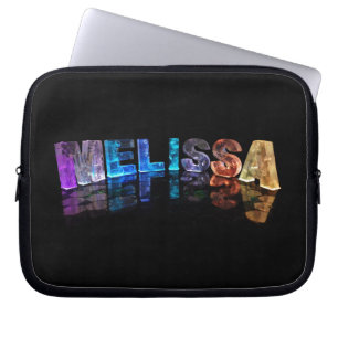 Die Namensmelissa in 3D beleuchtet (Fotografie) Laptopschutzhülle