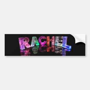 Die Namensrachel in 3D beleuchtet (Fotografie) Autoaufkleber