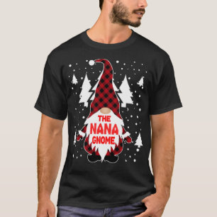 Die Nana Gnome passende Familien-Weihnachts-Pyjama T-Shirt