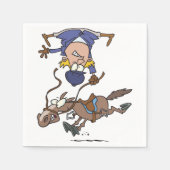 Die Napkins fallen von einem Pferdepapier ab Serviette (Vorderseite)