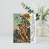 Die Narr Tarot Retro Mystische Große Arkana Kunst  Postkarte (Stehend Vorderseite)