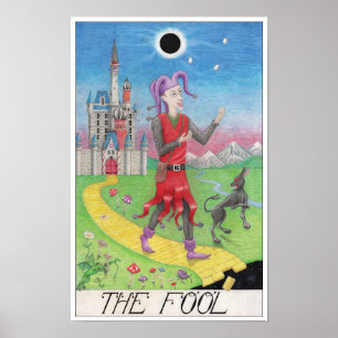 Die Narr-Tarotkarte Poster