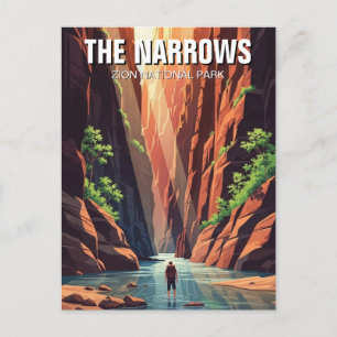 Die Narrows im Zion National Park Utah Postkarte