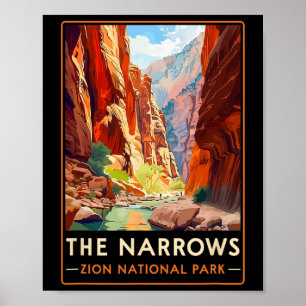 Die Narrows Zion National Park Wandern Natur Outdo Poster