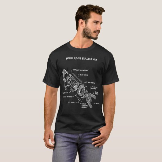 Die NASA Apollo Saturn V explodieren T-Shirt (Vorne ganz)