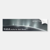 Die NASA arbeitet für Walt Brown Autoaufkleber (Vorne)