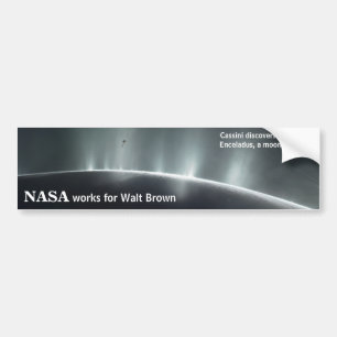 Die NASA arbeitet für Walt Brown Autoaufkleber