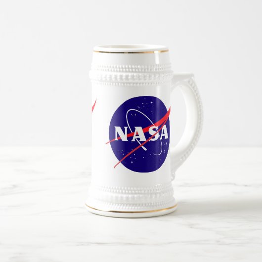 Die NASA-Fleischklöschen-Logo Bierglas (VorderseiteRechts)