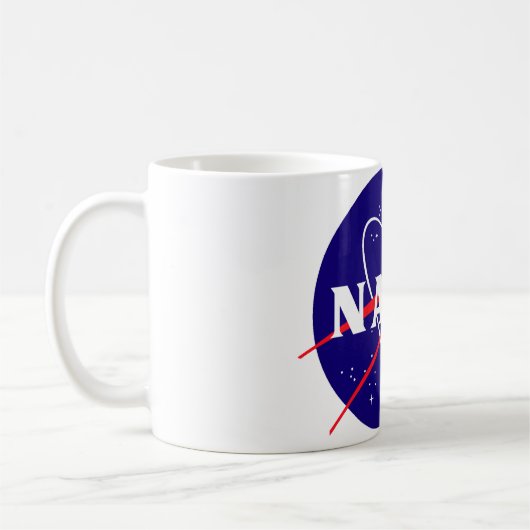 Die NASA-Fleischklöschen-Logo Kaffeetasse (Links)