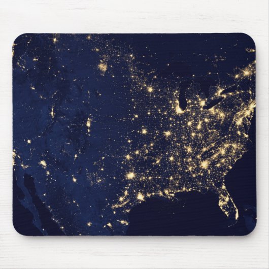 Die NASA-Lichter vom Raum USA Mousepad (Vorne)