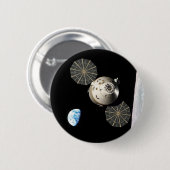 Die NASA Orion in der Mondbahn Button (Vorne & Hinten)