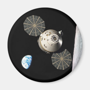 Die NASA Orion in der Mondbahn Magnet