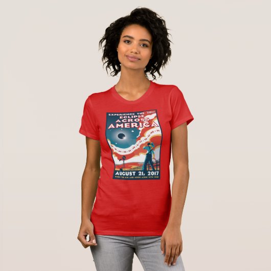 Die NASA-Sonnenfinsternis-Amerika-T-Shirt T-Shirt (Vorne ganz)