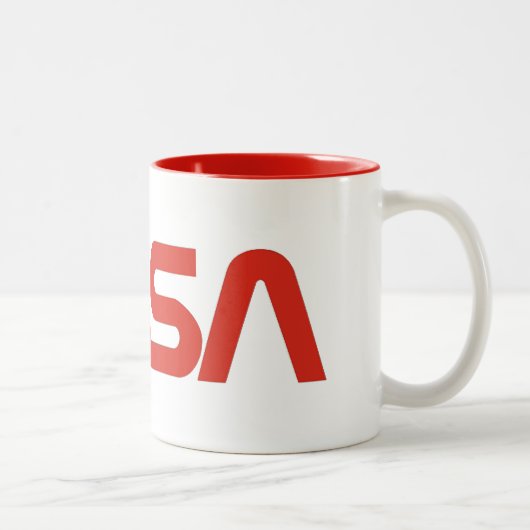Die NASA-Wurm-Logo Zweifarbige Tasse (Rechts)