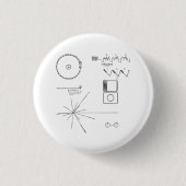 Die NASAvoyager-goldene Aufzeichnung Button (Vorderseite)