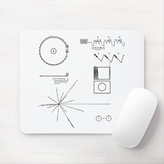 Die NASAvoyager-goldene Aufzeichnung Mousepad (Mit Mouse)