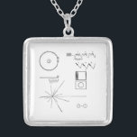 Die NASAvoyager-goldene Aufzeichnung Versilberte Kette<br><div class="desc">Können Sie sie lesen?  Sie sind vermutlich ein alien.</div>