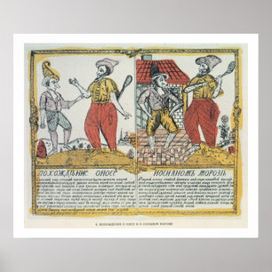 Die Nase und der Frost, Russisch, Ende des 18. Jah Poster