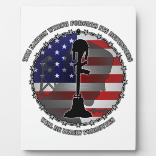 Die Nation, die ihre Verteidiger vergisst Fotoplatte (Vorderseite)