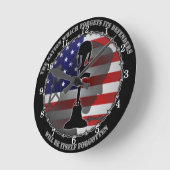 Die Nation, die ihre Verteidiger vergisst Runde Wanduhr (Winkel)