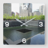 Die Nationale Gedenkstätte vom 11. September Quadratische Wanduhr (Vorderseite)