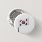 Die Nationalflagge der Republik Korea Button (Vorne & Hinten)