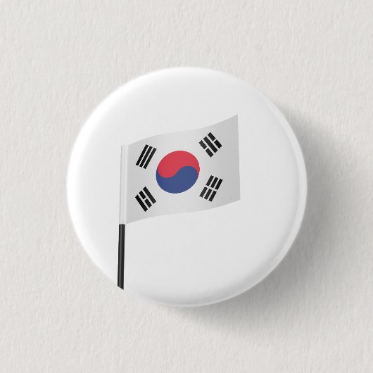 Die Nationalflagge der Republik Korea Button (Vorderseite)