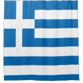 Die Nationalflagge Griechenlands Duschvorhang (Vorderseite)
