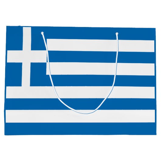 Die Nationalflagge Griechenlands Große Geschenktüte (Rückseite)