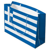 Die Nationalflagge Griechenlands Große Geschenktüte (Rückseite Schrägansicht)