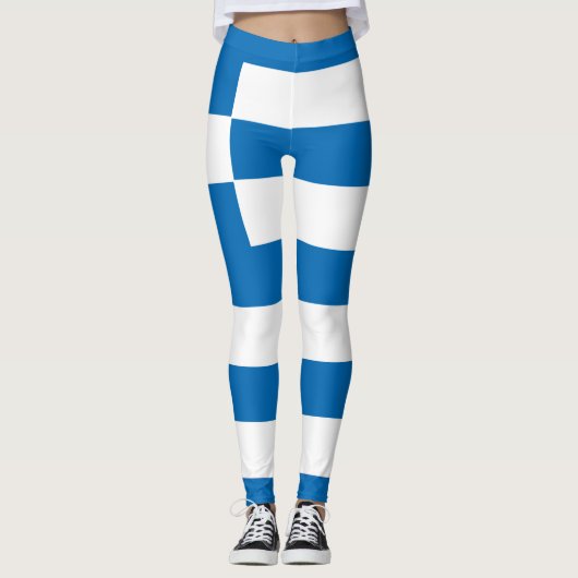 Die Nationalflagge Griechenlands Leggings (Vorderseite)