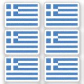 Die Nationalflagge Griechenlands mit 6 Aufkleber (Vorderseite)