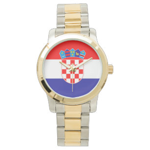 Die Nationalflagge Kroatiens Zastava Hrvatske Armbanduhr