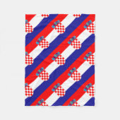 Die Nationalflagge Kroatiens Zastava Hrvatske Fleecedecke (Vorderseite)
