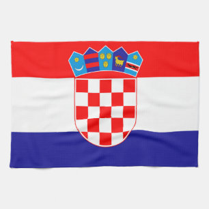 Die Nationalflagge Kroatiens Zastava Hrvatske Geschirrtuch