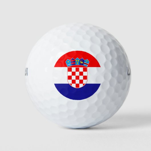 Die Nationalflagge Kroatiens Zastava Hrvatske Golfball (Vorderseite)
