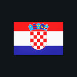 Die Nationalflagge Kroatiens Zastava Hrvatske Leinwanddruck<br><div class="desc">Die Nationalflagge Kroatiens Zastava Hrvatske oder die Tricolor Trobojnica ist eines der Staat Kroatiens. Es besteht aus drei gleichgroßen,  horizontalen Streifen in den Farben Rot,  Weiß und Blau. In der Mitte befindet sich das Wappen Kroatiens. #patriotic #flag #croatia #croatian #zastavahrvatske</div>